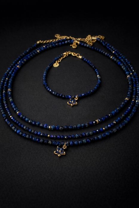 Чокер з гематиту з ланцюжками.