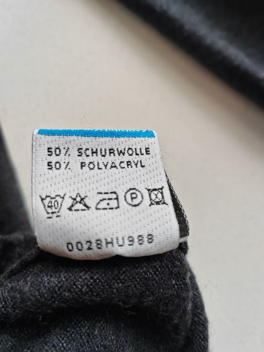 Wełniany sweter 38 Woolmark sweter z wełny basic