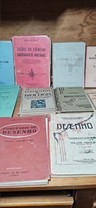 Lote de livros escolares antigos