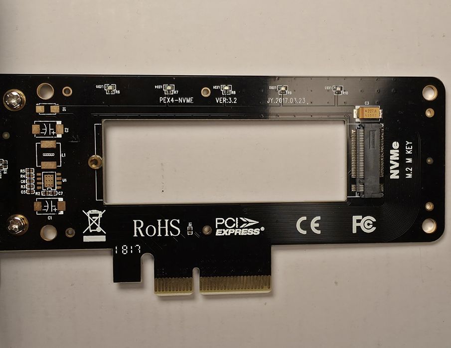 Adaptador PCIe para SSD M.2 NVMe – Novo