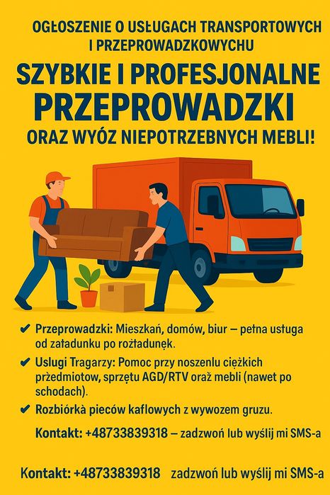 Transport i utylizacja mebli i innych przedmiotów