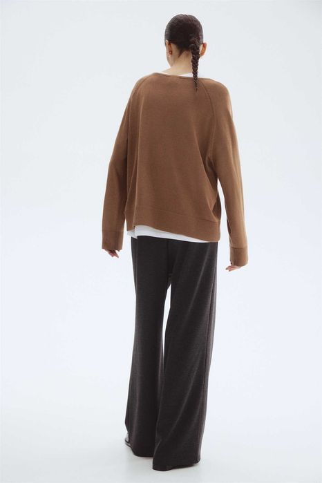 Spodnie M nowa kolekcja szare wide luźne wiskoza dżersej PROMOCJA