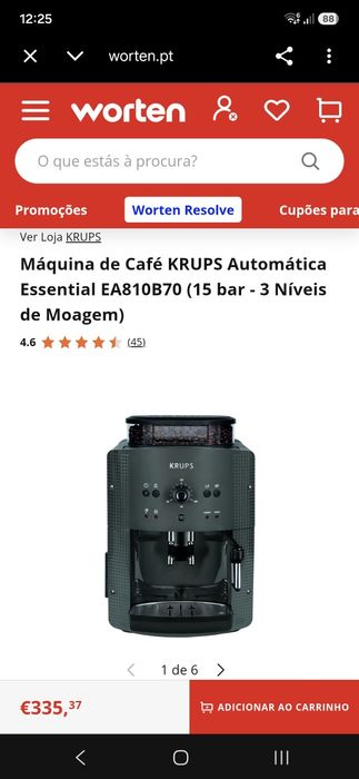 Maquina de café automática KRUPS