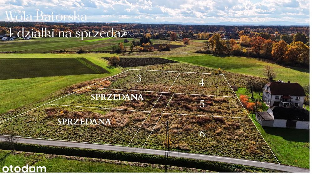 Działki budowlane – Wola Batorska, 7 km od Niepołomic