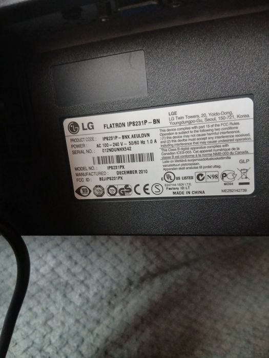 Monitor LED LG 23 cale 1920x1080 px IPS231P