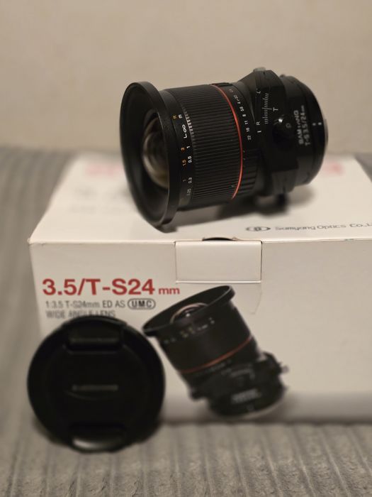 Samyang T-S 24mm f/3.5 ED AS UMC Tilt-Shift + filtr HOYA  Canon