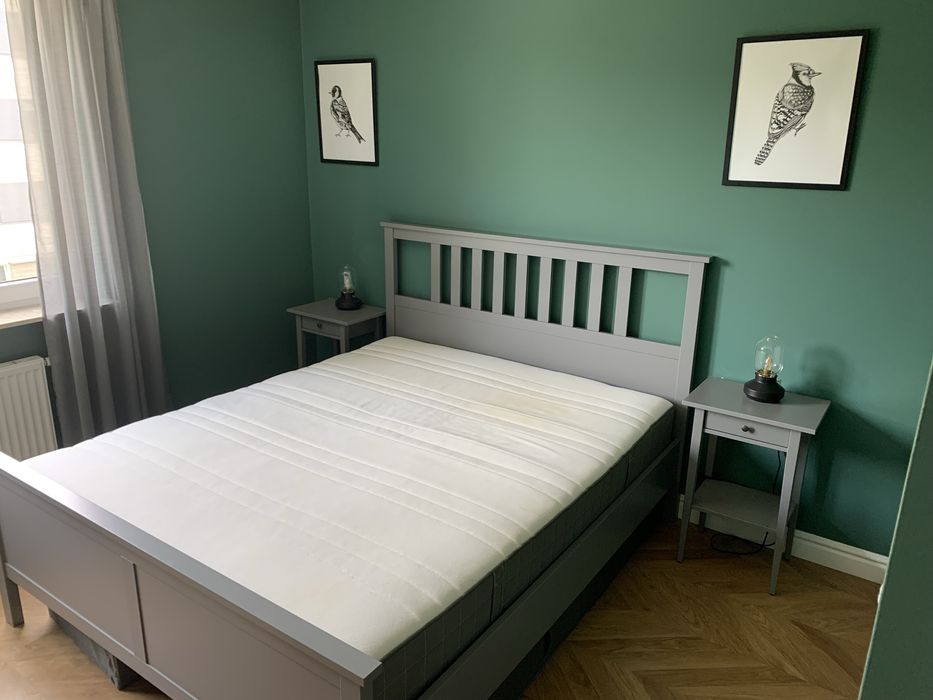 Kompletna sypialnia IKEA – HEMNES + materac HÖVÅG