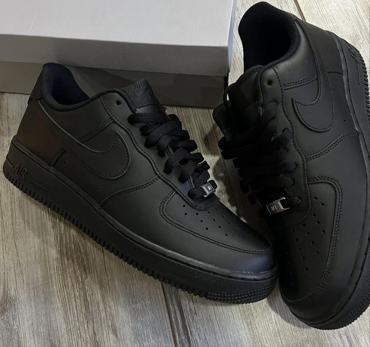 Хітові найки чорні аир форси, air force low 1, black air force