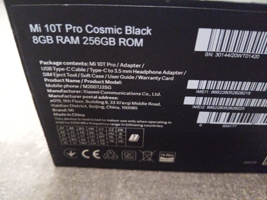 Xiaomi mi10T pro 8/256