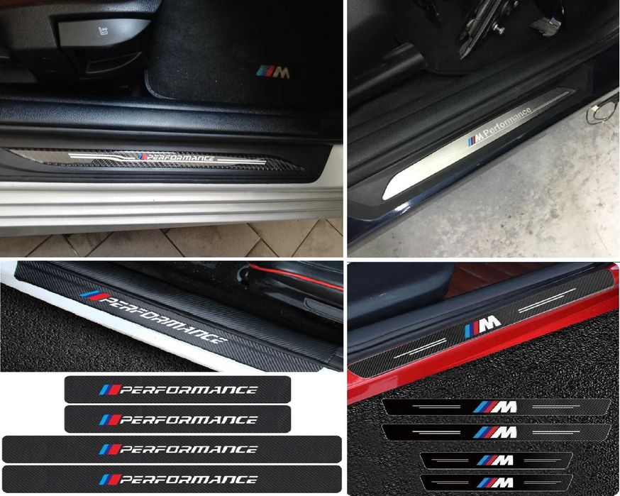 Soleiras portas BMW M PERFORMANCE | efeito carbono ou aço | NOVAS