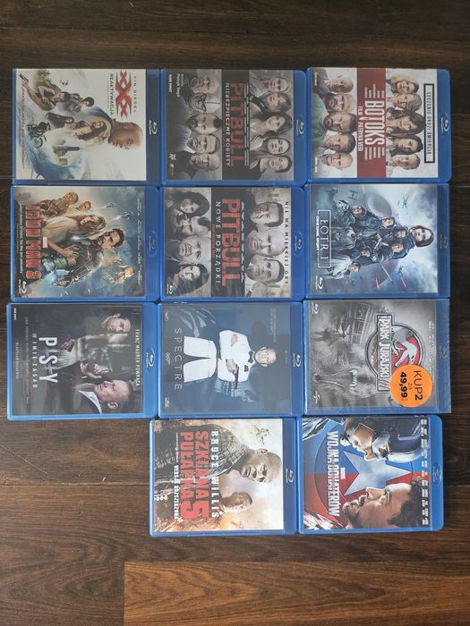 Zestaw 11 filmów na płytach  blu-ray