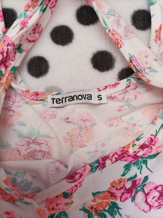 Sukienka damska letnia biała w kwiaty Terranova S