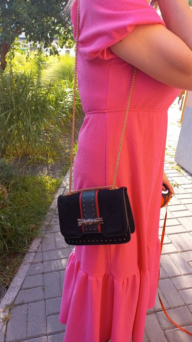 Вечірня сумка топшоп,клатч, сумочка на золотий довгий ланцюжок Topshop