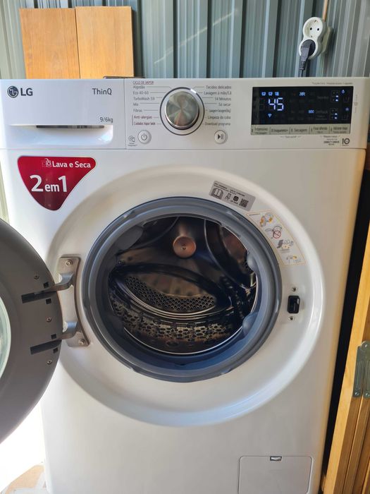Máquina de Lavar (9kg) e Secar (6kg) roupa LG como nova