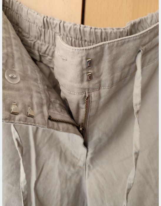 Damskie spodnie lniane