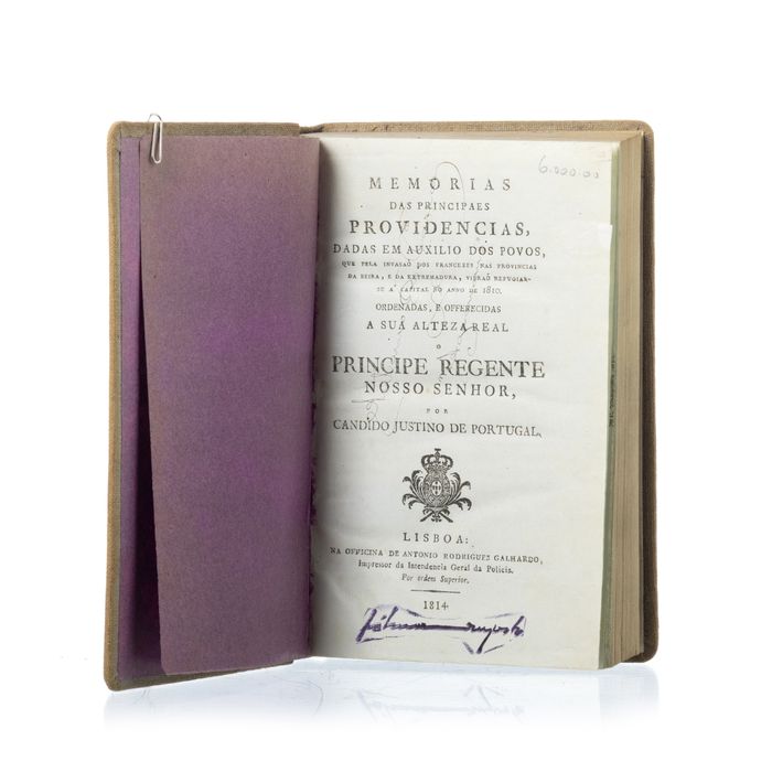 Livros - Candido; Justino de - Memorias das principaes providencias