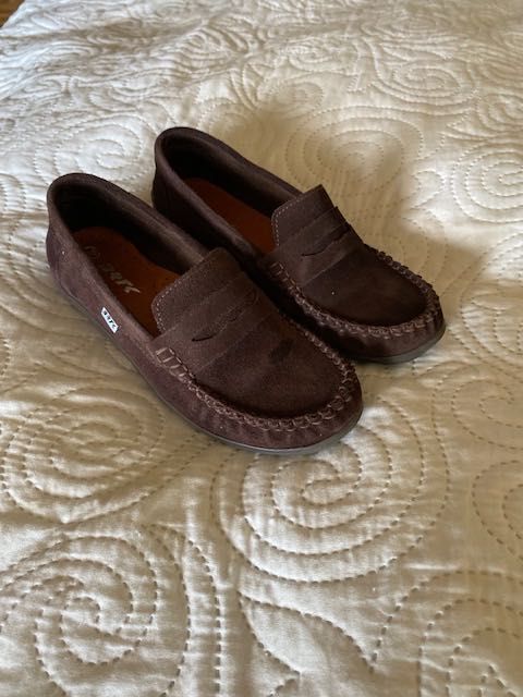 Śliczne mokasyny Bartek, czekoladowe/brązowe rozmiar 36 dla chłopca - OKAZJA