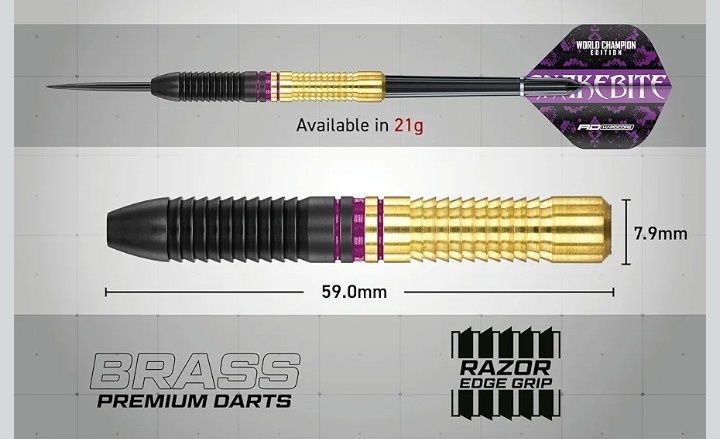 RED DRAGON Zestaw rzutek do darta Peter Wright Snakebite