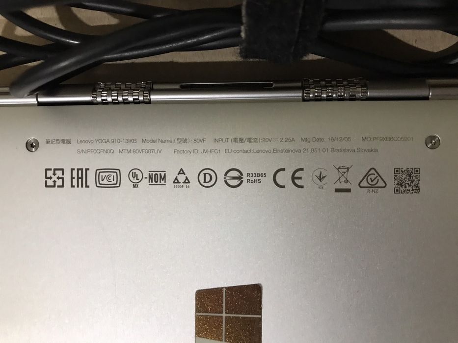 Ноутбук (Ультрабук) Lenovo Yoga 910-13IKB Gun Metal