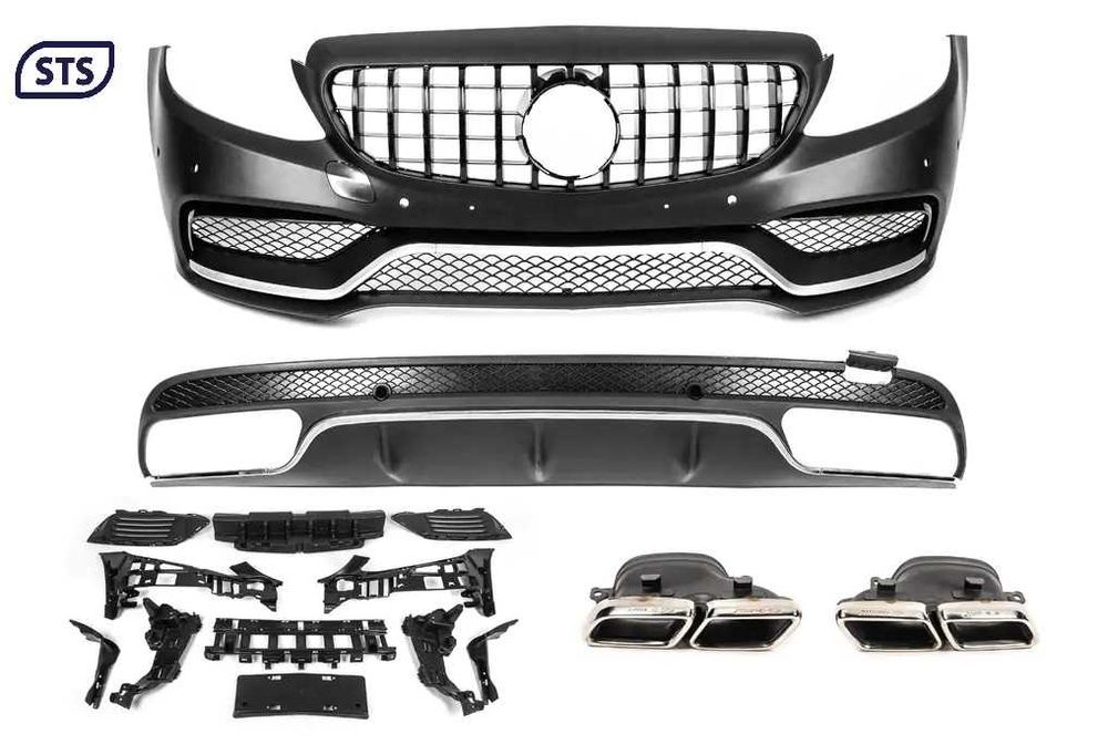 Комплект обвесов AMG Mercedes W205 C63 Передний бампер диффузор