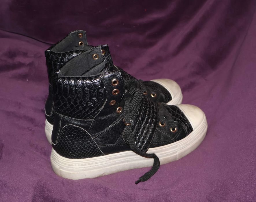 Wysokie Trampki gruba podeszwa Emo Punk Rock Alternative roz,37-38