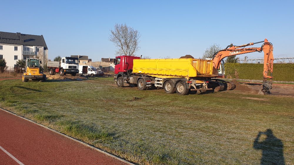 Usługi koparką, koparko-ładowarką,roboty ziemne, transport