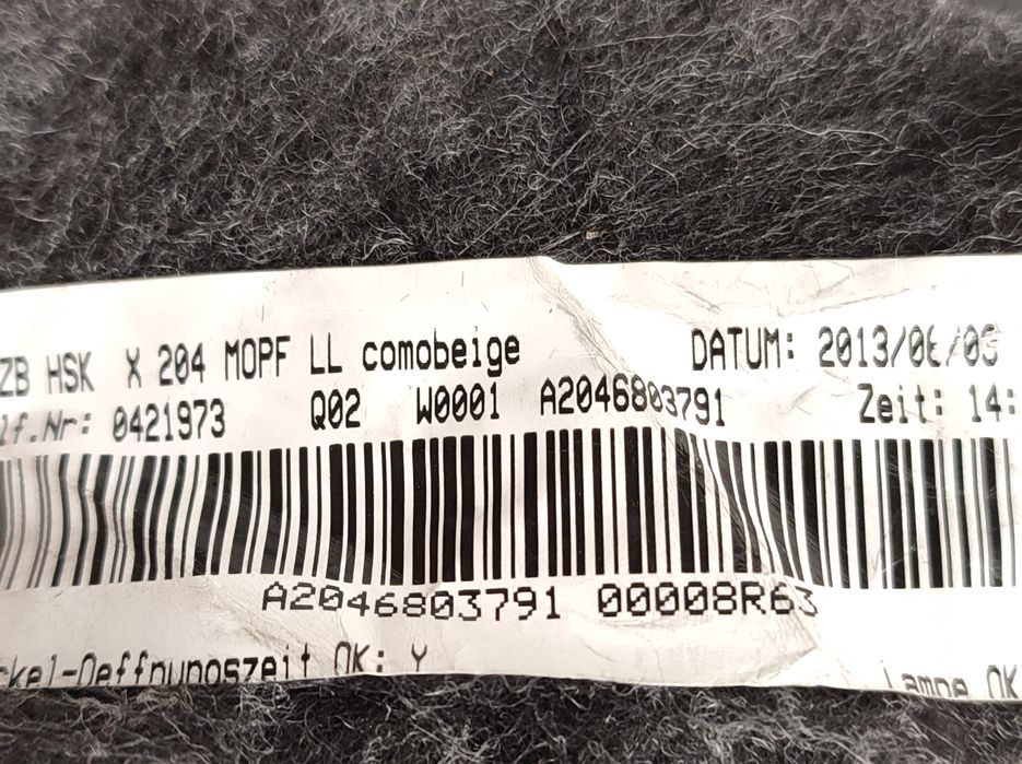 Schowek konsoli pasażera prawy beż mercedes glk x204 2008–2015