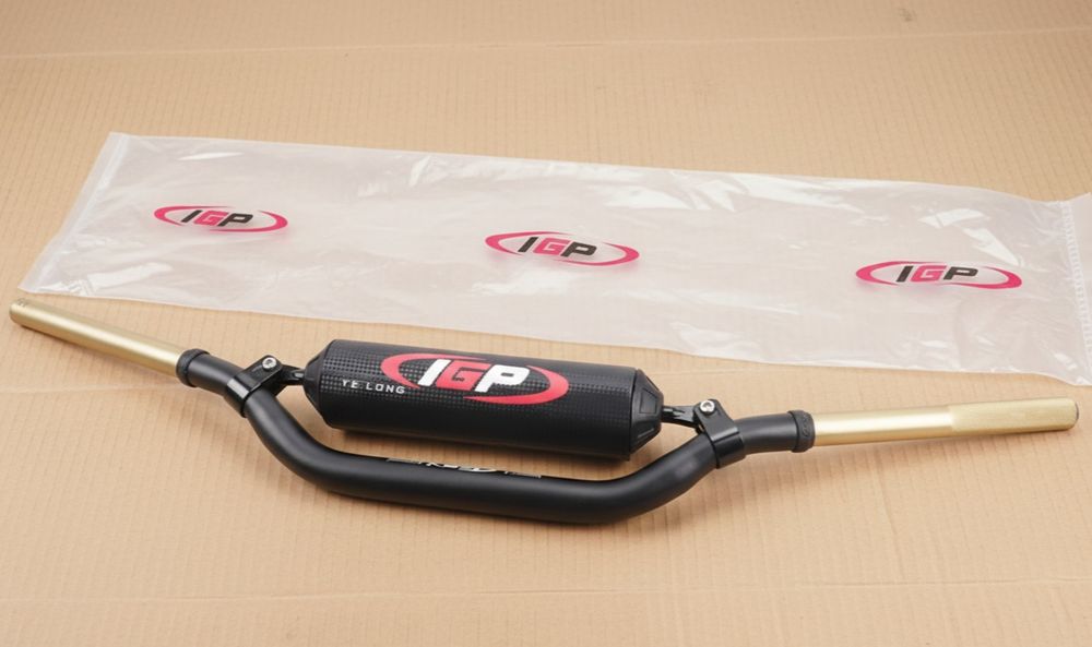 Кермо МОТО d28мм L820мм з буфером, чорний, червоний, синій "IGP"