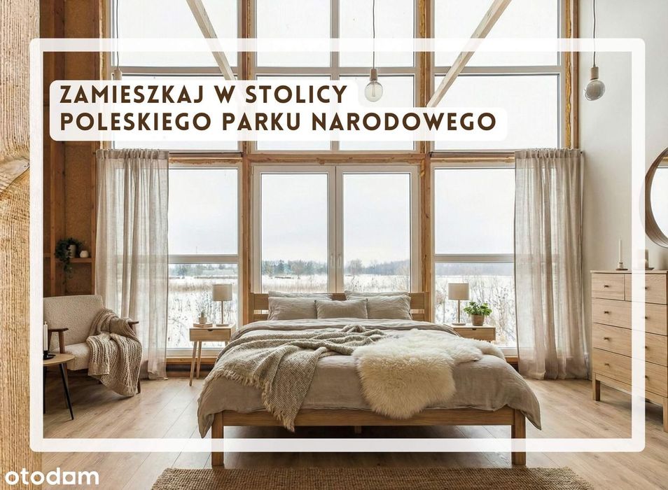 Klimatyczny dom z dużymi przeszkleniami w pięknej okolicy