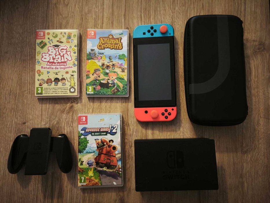 Nintendo Switch + Jogos + Acessórios - Pack Completo
