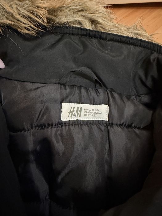 Czarna kurtka parka h&m  122