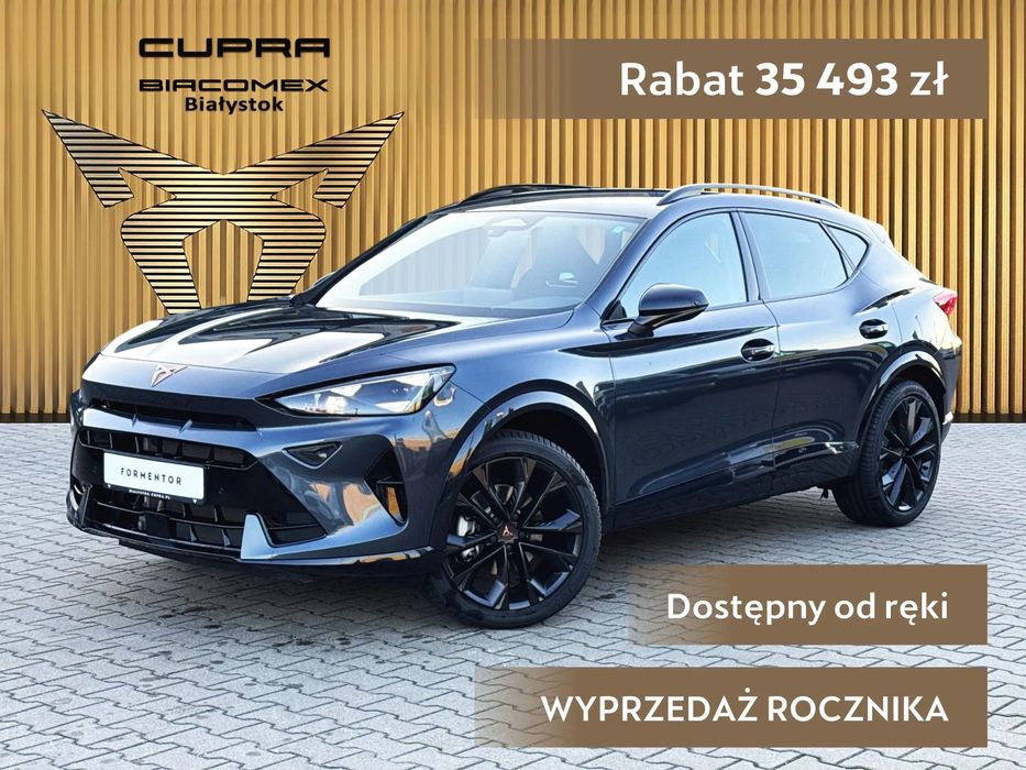 Cupra Formentor 2.0 204KM DSG 4Drive, Black Edition, HAK "od ręki" Rabat 22.687zł