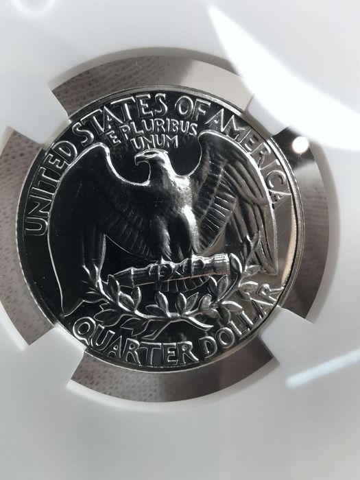 США 25 центів 1963р. СРІБЛО. СЛАБ NGS PF67