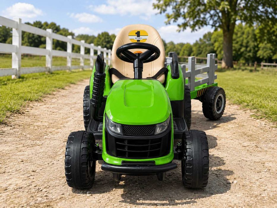 TRAKTOR Z PRZYCZEPKĄ na Akumulator | Światła LED | DUŻY | Pilot dla Rodzica | Najnowszy model HIT