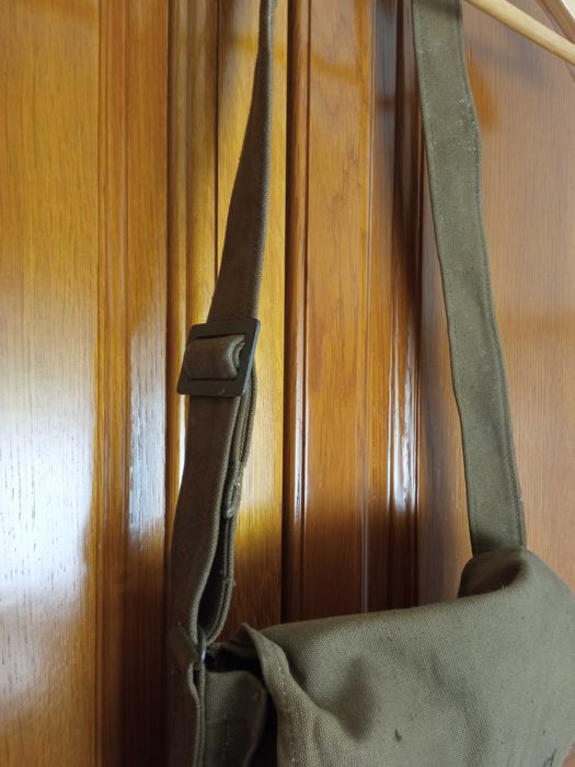 Bolsa de ombro militar Kozak musette vintage Exército Checoslováquia