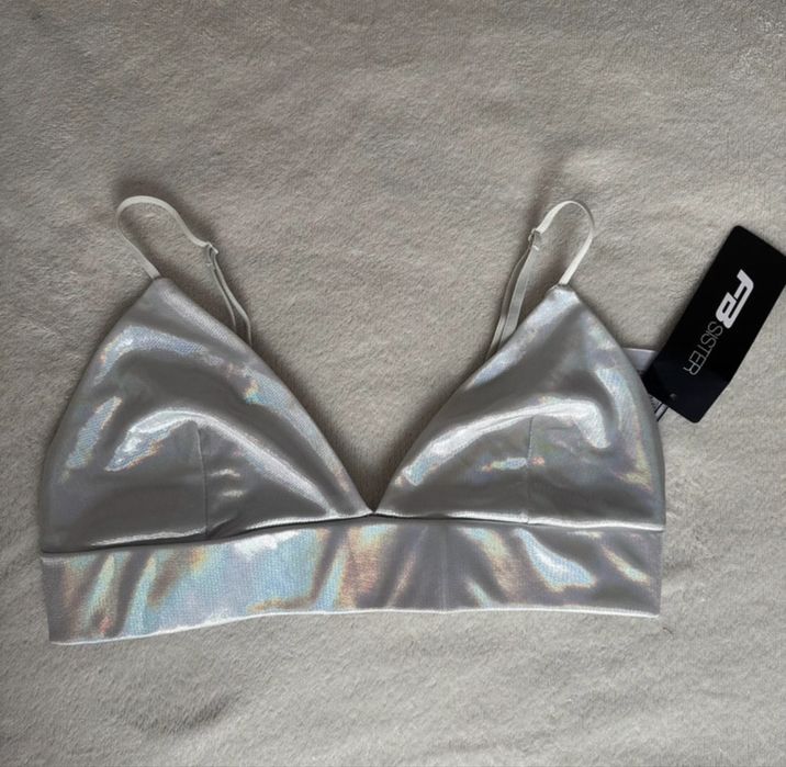 nowy top holo srebrny