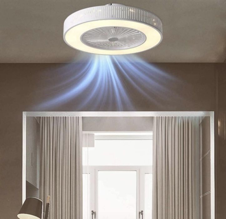 Nowoczesny Plafon LED z Wentylatorem – Lampa Sufitowa 2w1 z Pilotem