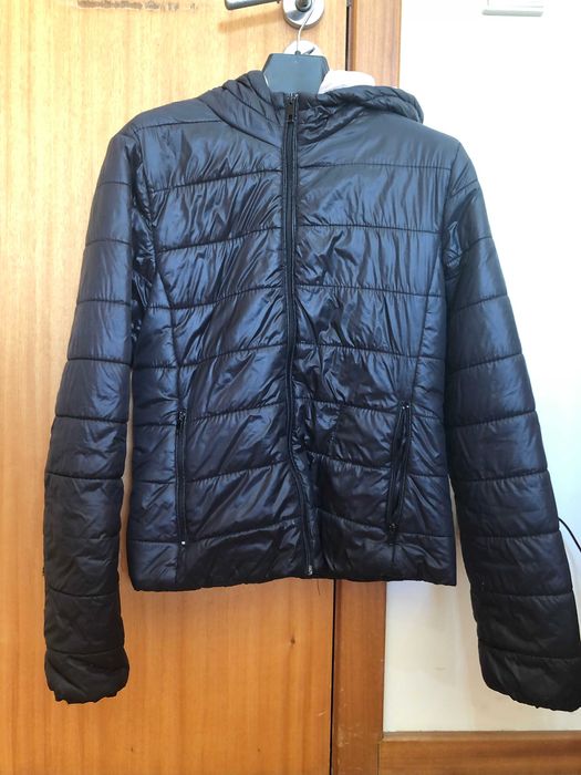 casaco preto bershka