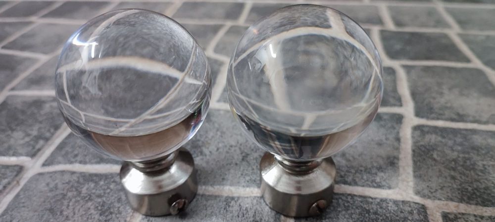 Ponteiras de  Varão de Cortinados Vidro e Metal