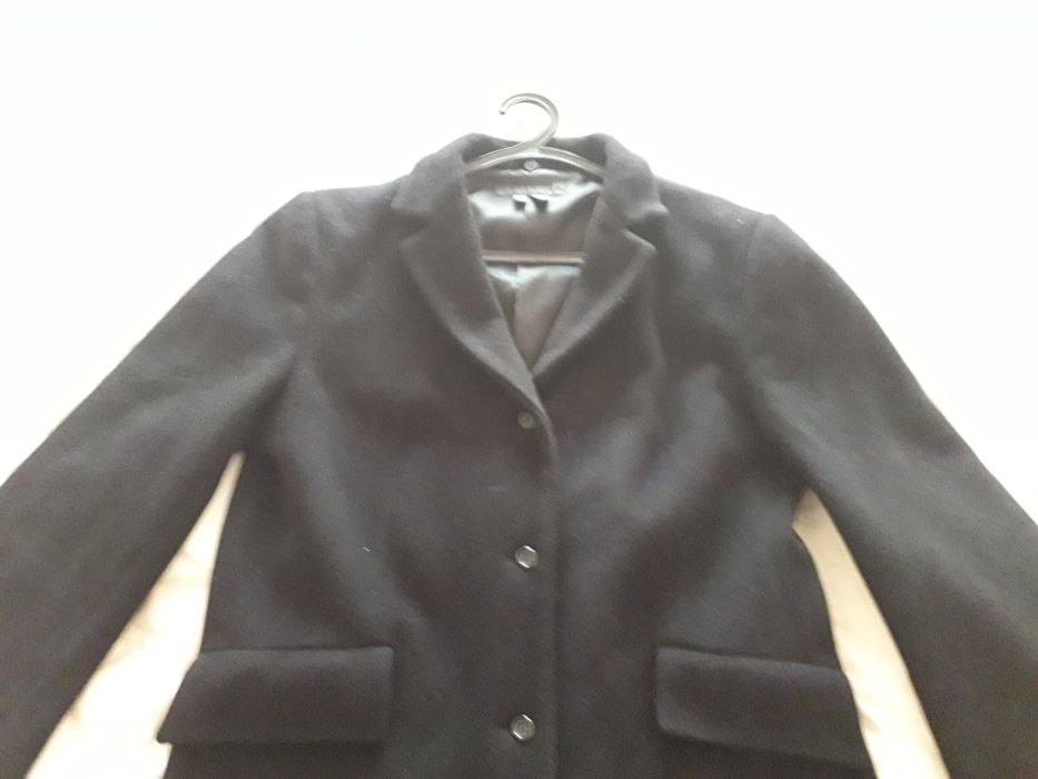 Sobretudo senhora preto comprido novo