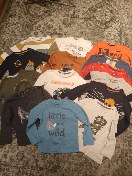 Zestaw koszulek z dlugim rękawem dla chlopca r 98
