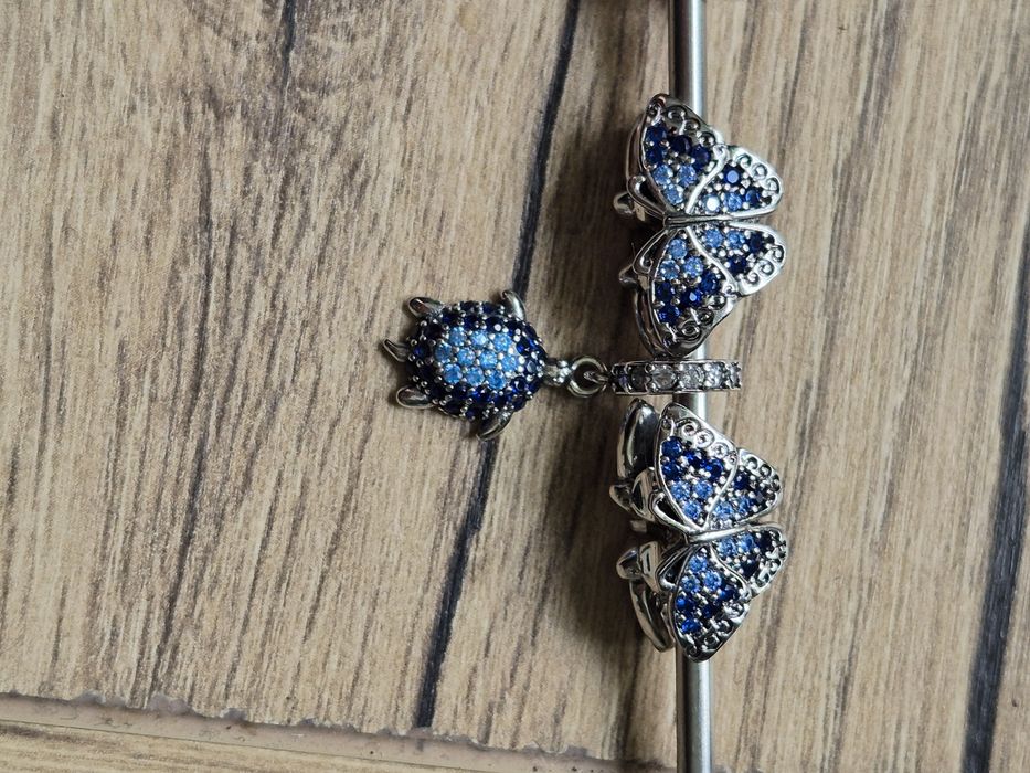 Zestaw 3 charms do bransoletek Pandora S925