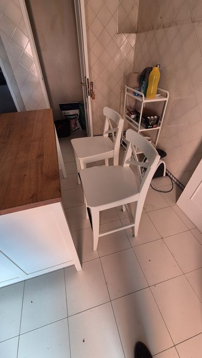 Ilha Cozinha Ikea Tornviken + cadeiras
