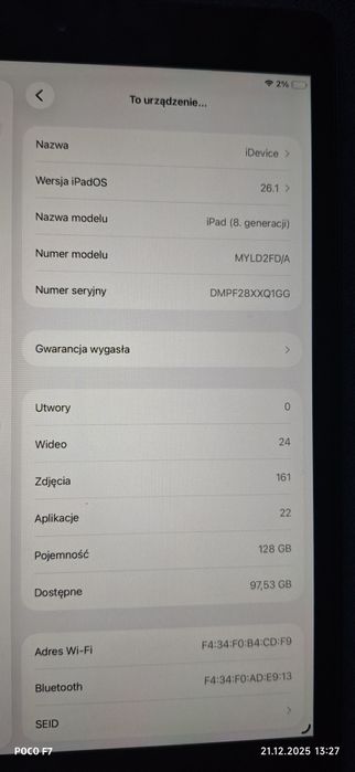 iPad 8 generacji 128GB