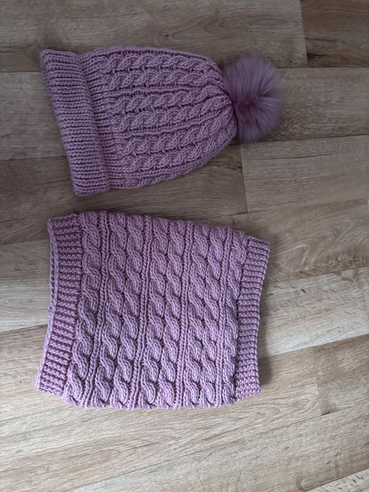 Zestaw zimowy czapka + komin rozmiar 54