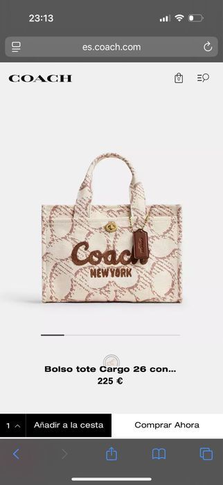 Сумка coach tote bag cargo шоппер