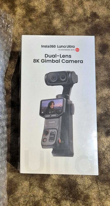 Nowa Kamera Insta 360 Luna Ultra Dual Lens, dwa obiektywy, rozdzielczość 8K GIMBAL, stabilizator Vlogowa sportowa Vlog nieotwierana, pudełko fabryczne