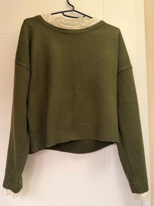 Sweter Brave Soul London khaki vintage styl