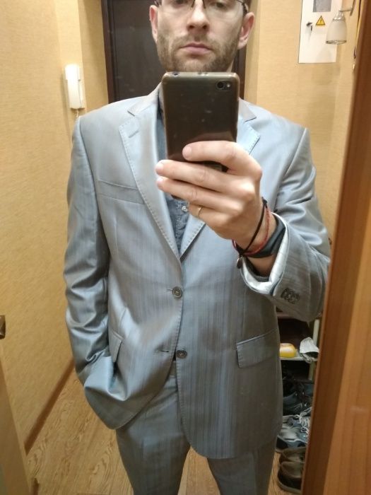 Классический мужской костюм | серый | как новый | Доставка по Украине
