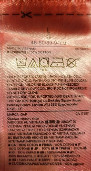 GAP ( Sweat shirt nunca utilizada ) - Tamanho : L (Vermelho)